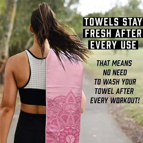 Extra Large Microfiber Quick-Drying Yoga Towel With Anchor Pockets - Omega Lifestyles