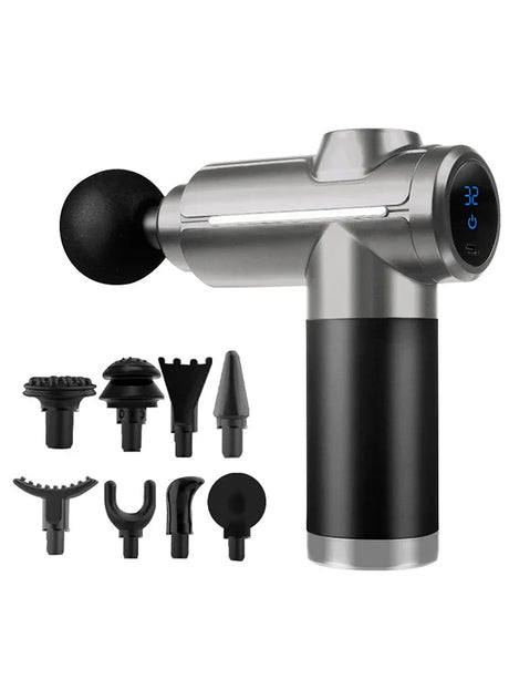Electric Massage Gun With 8 Heads Touch Screen - Omega Lifestyles