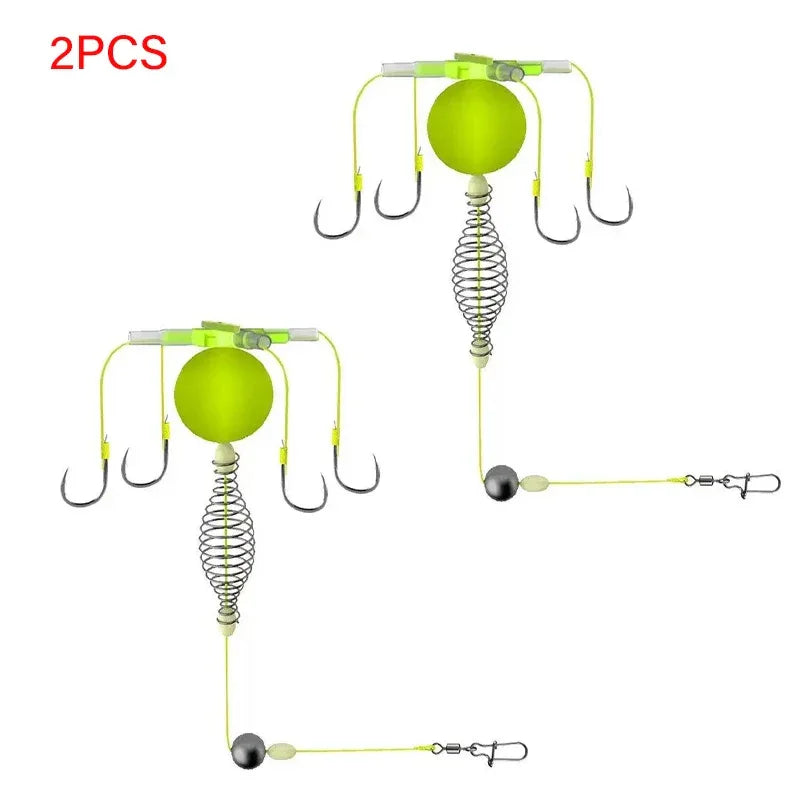 Set of 2 High Carbon Steel Explosion Hook Fishing Bait Cages - Omega Lifestyles