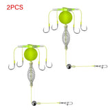 Set of 2 High Carbon Steel Explosion Hook Fishing Bait Cages - Omega Lifestyles