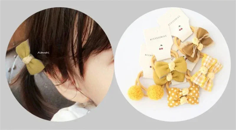 Set Of 10 Cute Elastic Hair Bands For Baby Girls - Omega Lifestyles