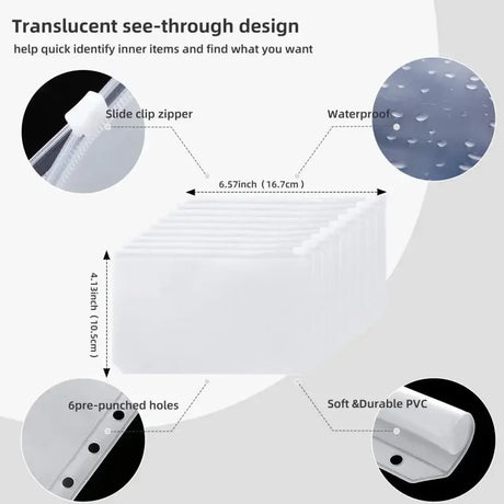 PU Leather A6 Budget Binder Notebook With Cash Envelopes Organizer - Omega Lifestyles