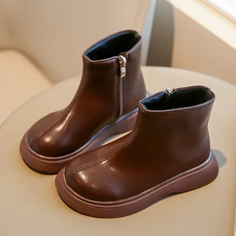 Children's Waterproof Leather Anti-Slippery Ankle Boots - Omega Lifestyles