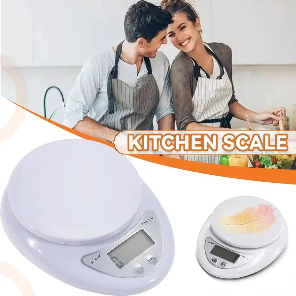 Digital Kitchen Scale 5kg 1g Precision Food Balance - Omega Lifestyles