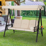 Outdoor Patio Swing with Adjustable Canopy - Omega Lifestyles
