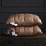 95% Goose Down Like Anti-Snore Cotton Sleeping Pillow 48x74cm Low - Omega Lifestyles