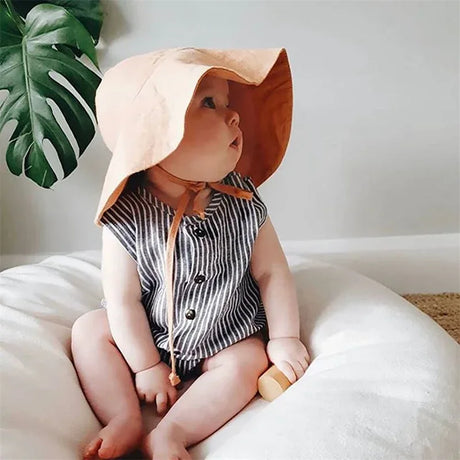 Kids Cotton Linen UV Protection Summer Bucket Hat - Omega Lifestyles