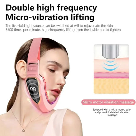 LED Photon Therapy Facial Slimming Vibration Massager - Omega Lifestyles