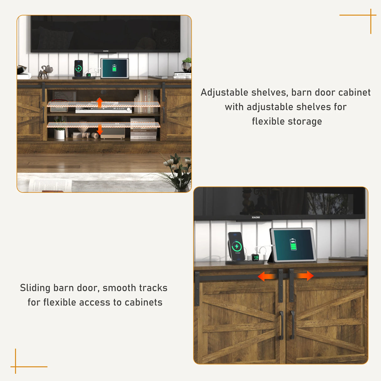 Modern 4-Piece Wall Unit TV Stand With Bookshelves