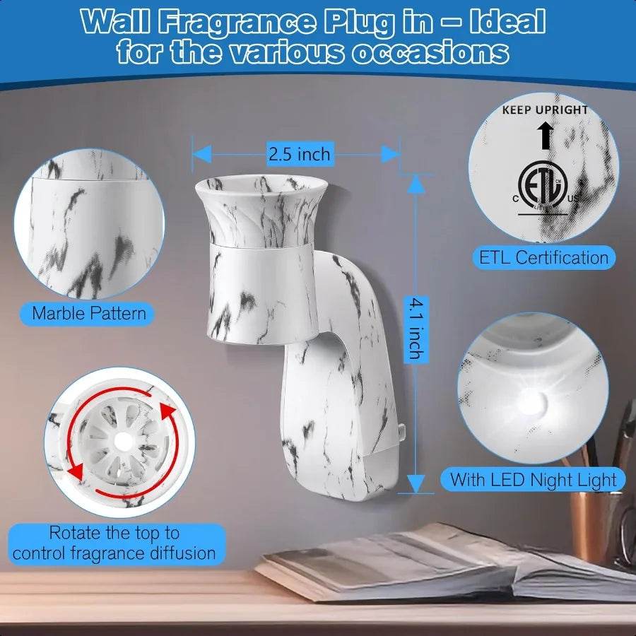 2-Piece Wall Fragrance Plug with Nightlight - Omega Lifestyles
