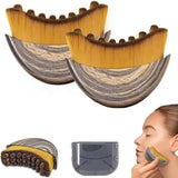 Lymphatic Contour Wooden Facial Massage Brush - Omega Lifestyles