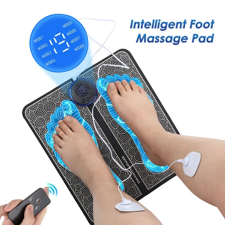 EMS Foot Massager Pad With 8 Modes And Remote Control - Omega Lifestyles