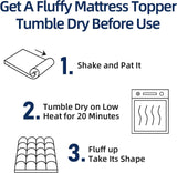 Ultra Soft Bamboo Quilted Mattress Topper Twin-39x75inch - Omega Lifestyles