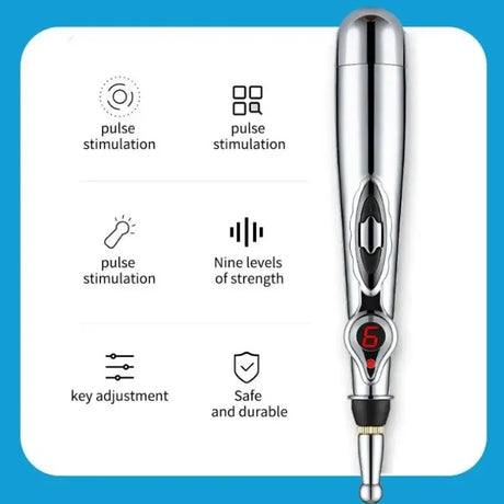 5-Head Electric Acupuncture Point Massage Pen Pain Relief - Omega Lifestyles