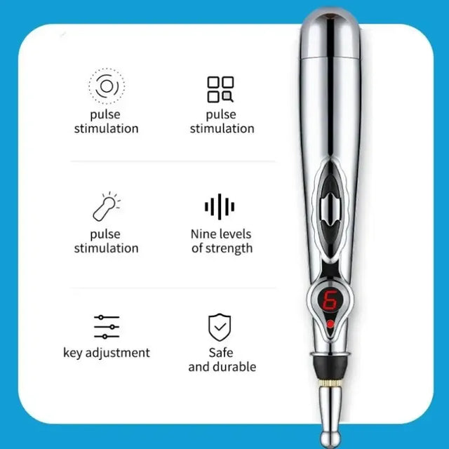 5-Head Electric Acupuncture Point Massage Pen Pain Relief - Omega Lifestyles