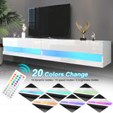 Modern Wooden Floating TV Stand With LED Lights