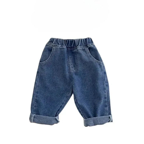 Casual Soft Denim Baby Pants With Elastic Waist - Omega Lifestyles