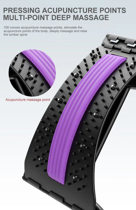 Magnetic Therapy Adjustable Back Stretcher Lumbar Massager - Omega Lifestyles