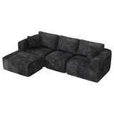 Modular L-Shaped U-Shaped Convertible Ottoman Sectional Sofa