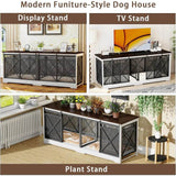 Double Dog Crate Furniture Heavy Duty Chew-Resistant Indoor - Omega Lifestyles