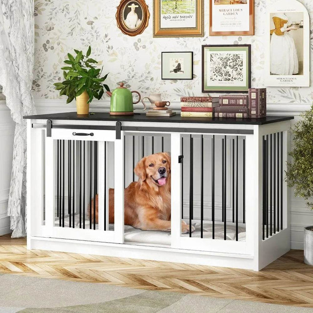 Extra Large Indoor Heavy Duty Furniture-Style Dog Crate - Omega Lifestyles