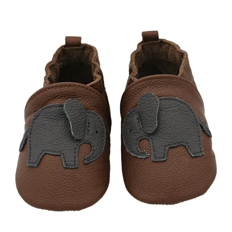 Breathable Leather Baby Shoes Soft First Walkers - Omega Lifestyles