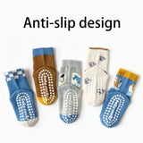 Children’s Cotton Non-Slip Cartoon Knit Socks - Omega Lifestyles