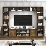 Modern 4-Piece Wall Unit TV Stand With Bookshelves