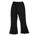 Girls Summer Ribbed Knit Flared Casual Pants - Omega Lifestyles