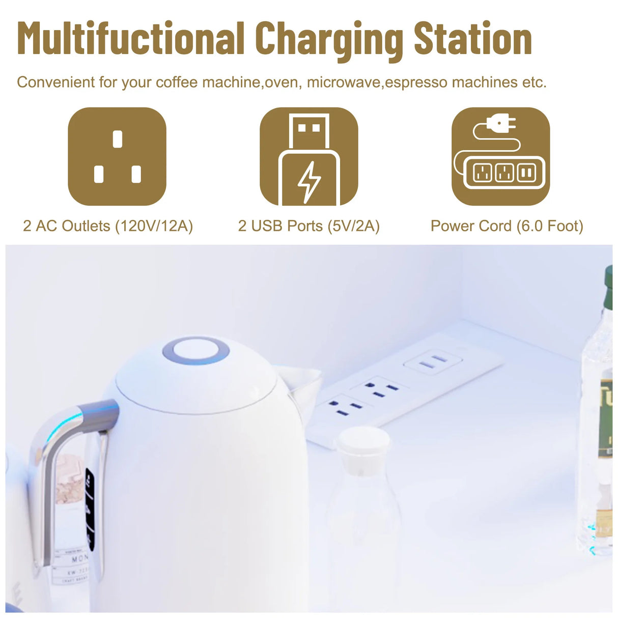 American Country Antique Wood Pantry Cabinet With LED Lights