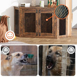 Retro Wooden Space-Saving Corner Pet Dog House - Omega Lifestyles