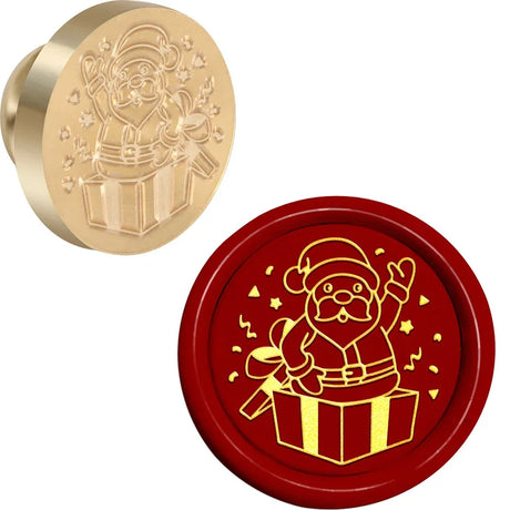 Wooden Handle Brass Wax Seal Stamp With Removable Head - Omega Lifestyles