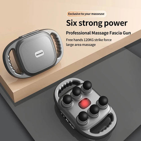 Six-Head Deep Tissue Handheld Percussion Massage Gun - Omega Lifestyles