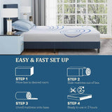 Medium Charcoal Gel Memory Foam Mattress - Sleep Galleria
