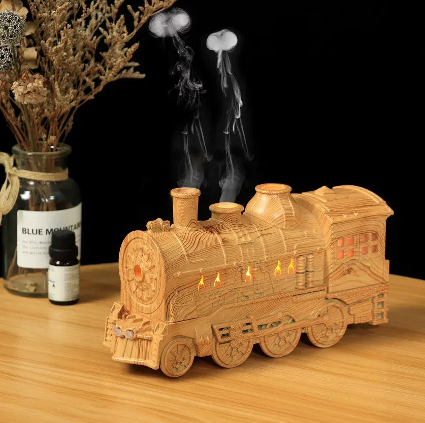 Steam Train Ultrasonic Essential Oil Diffuser With Remote - Omega Lifestyles