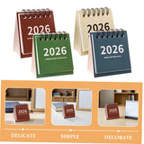 Plant Fiber Mini Spiral-Bound Desktop Desk Calendar - Omega Lifestyles