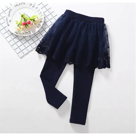 Girls Cotton Lace Skirt-Pants Leggings Winter Tights - Omega Lifestyles