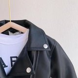 Children’s Autumn Thin Cotton Polyester PU Leather Jacket - Omega Lifestyles