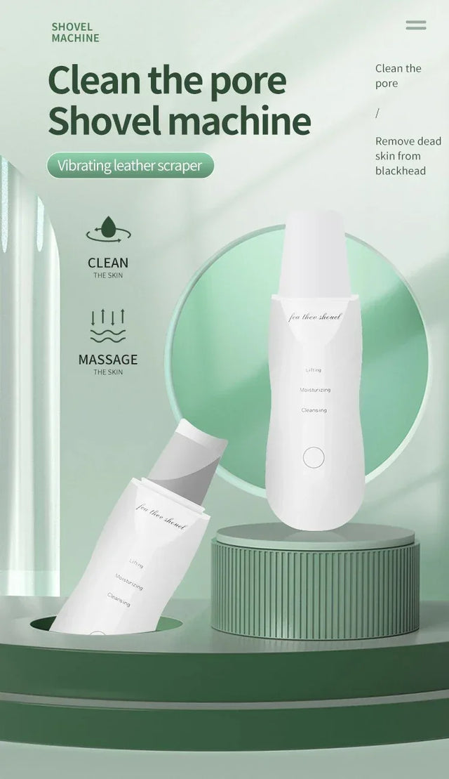 Deep Vibrate Ultrasonic Facial Skin Scrubber Cleaner - Omega Lifestyles