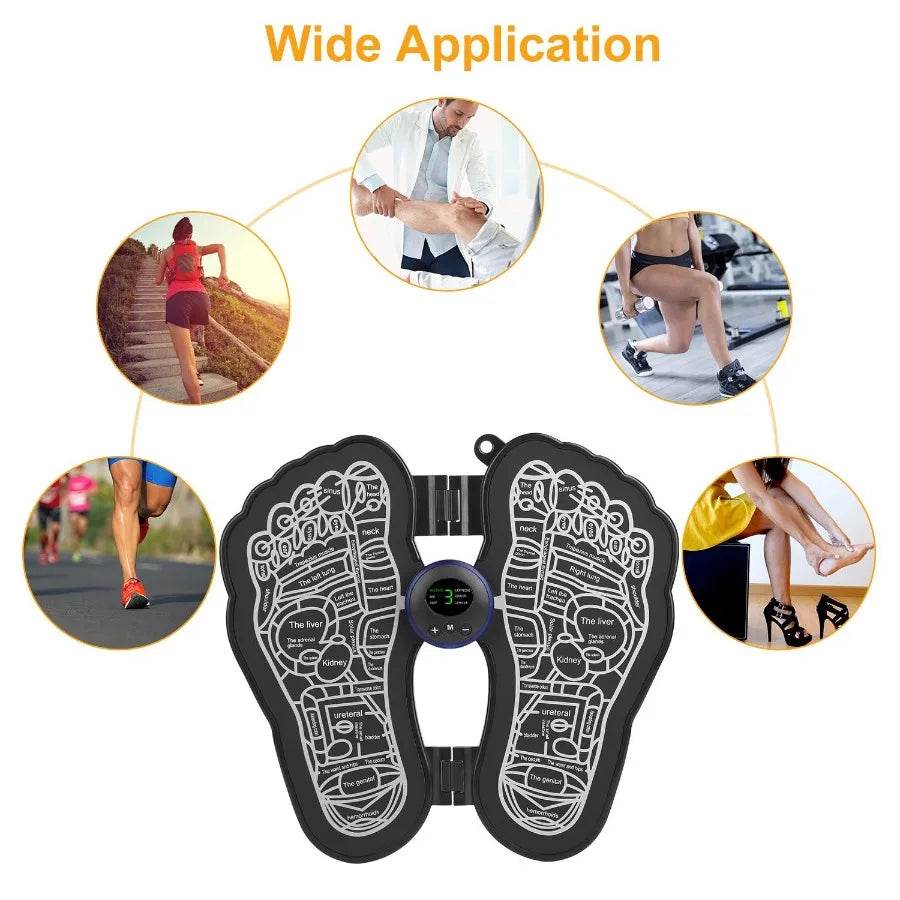Electric USB Rechargeable Foot Circulation Massager Pad - Omega Lifestyles