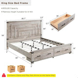 Farmhouse Rustic Wood Bed Frame - Omega Lifestyles