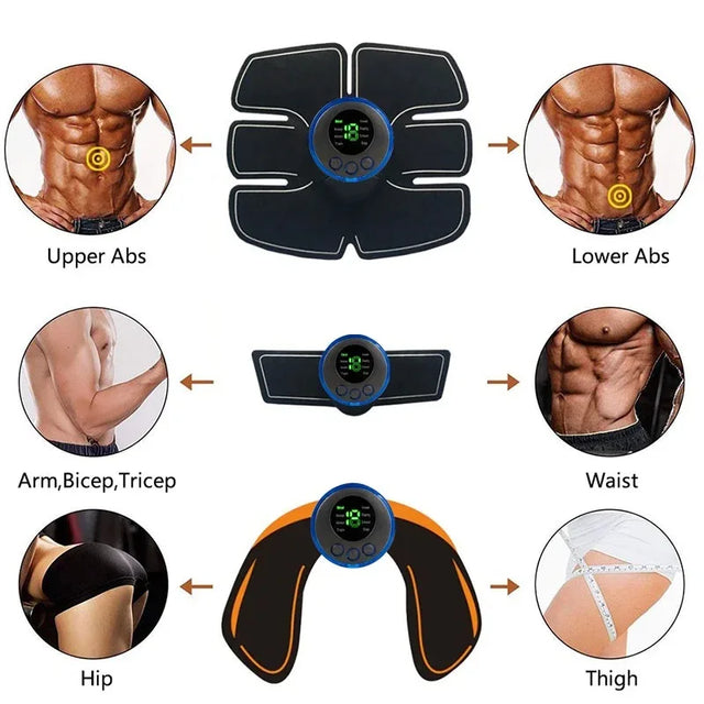 Electric Muscle Stimulator EMS Wireless Abdominal Trainer Massager - Omega Lifestyles