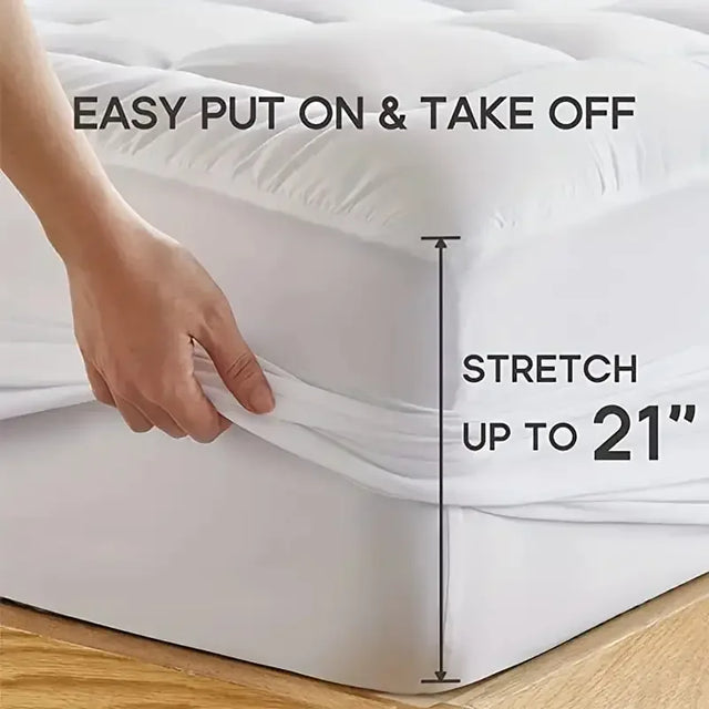 Quilted Cooling Cotton Deep Pocket Mattress Protector - Omega Lifestyles