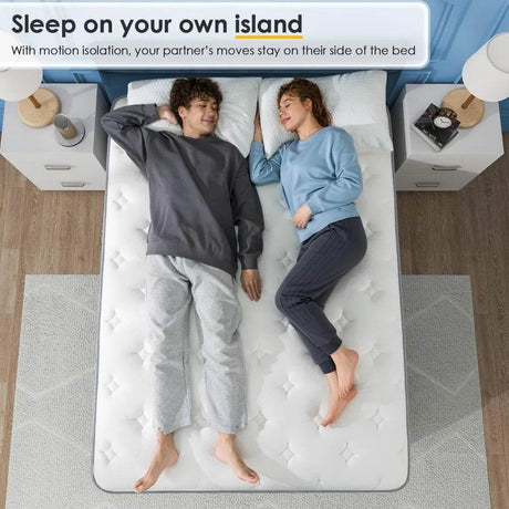 Full Mattress 12 Inch, Upgraded Coils Hybrid Mattress in a Box Full Size, Ergonomic Support, Gel Memory Foam & Individual Pocket - Sleep Galleria