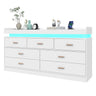 Modern 7-Drawer Wooden Dresser With LED Light