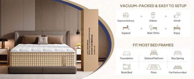 Medium Gel Memory Foam Hybrid Mattress - Omega Lifestyles