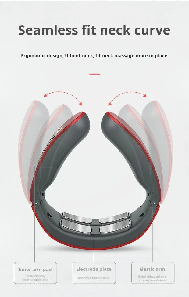 Neck Shoulder Heated Pulse Massager With 4 Kneading Heads - Omega Lifestyles