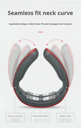 Neck Shoulder Heated Pulse Massager With 4 Kneading Heads - Omega Lifestyles