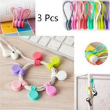 Set of 6 Silicone Reusable Cable Twist Ties Organizer