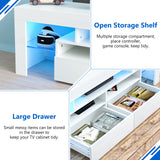 Modern 71-Inch Living Room TV Stand With RGB LED Lighting